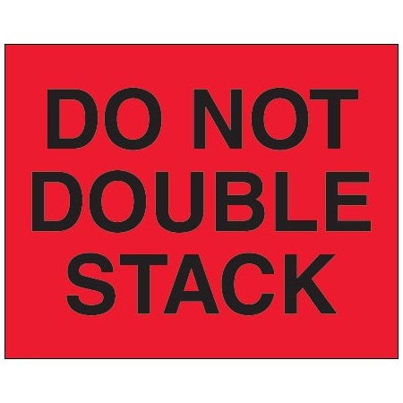 Bsc Preferred 8 x 10'' - ''Do Not Double Stack'' Fluorescent Red Labels BUY00028508